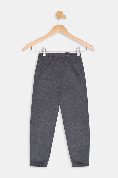 Calça Moletom Infantil Meninos Lisa Cinza Escuro Tam 4 a 8