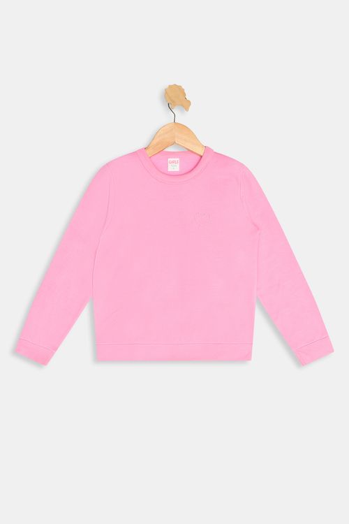 Blusão Infantil Meninas Coração Rosa Médio Tam 4 a 8
