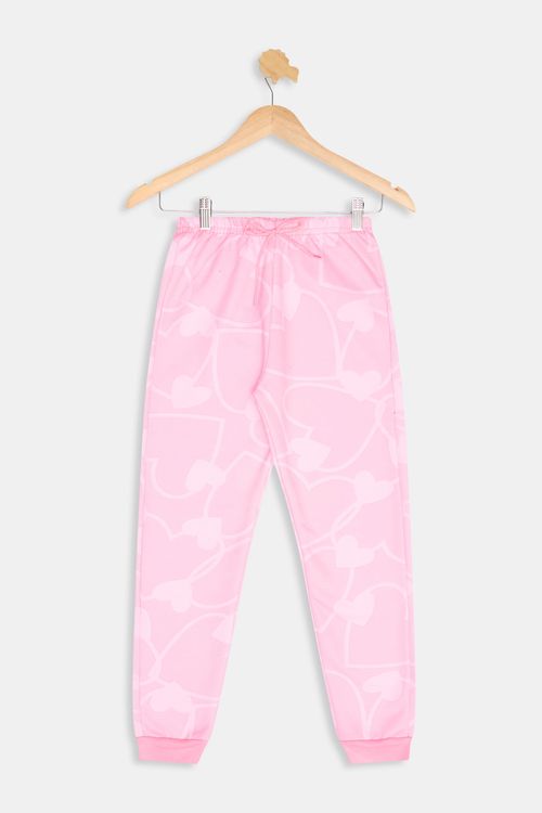 Calça Juvenil Meninas Estampa Coração Rosa Tam 10 a 16