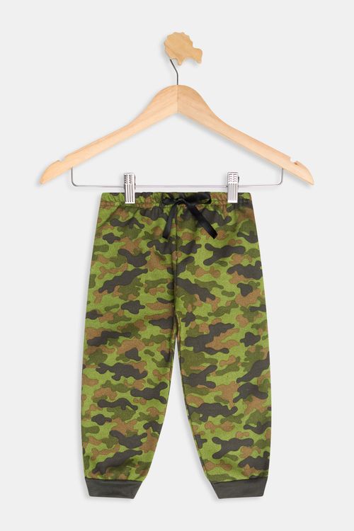Calça Infantil Meninos Estampa Militar Tam 1 a 3