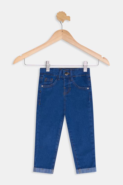 Calca inf1/3nosc640824 jeansbaggy escrit jeans azul escuro