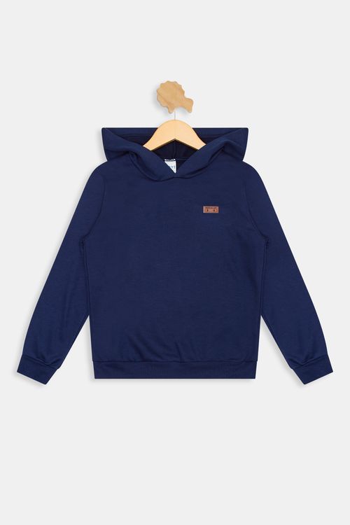 Blusao moletom inf10/16nos36776 liso cpz azul escuro