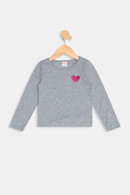 Blusa inf4/8nas 106359c rib apliq msc mescla