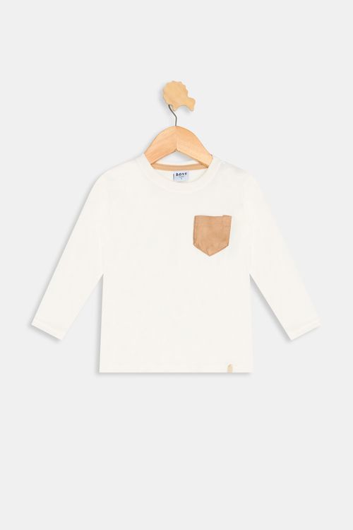 Camiseta  inf1/3nos 1274690 branca bolso off white