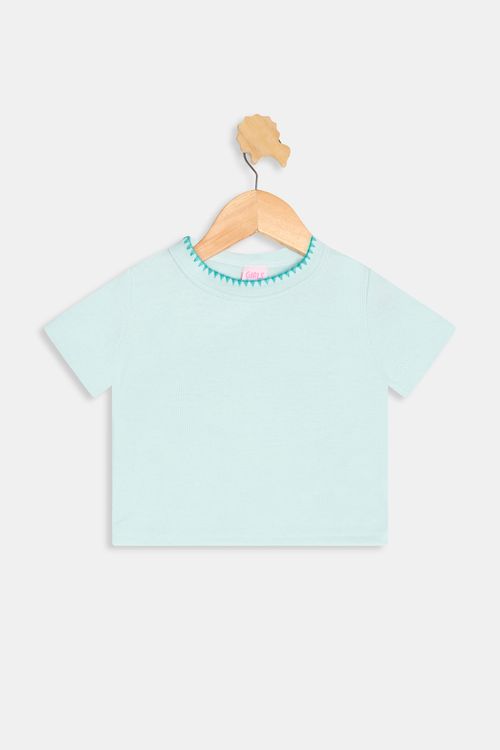 Blusa inf4/8 nas picueta mc verd menta verde claro