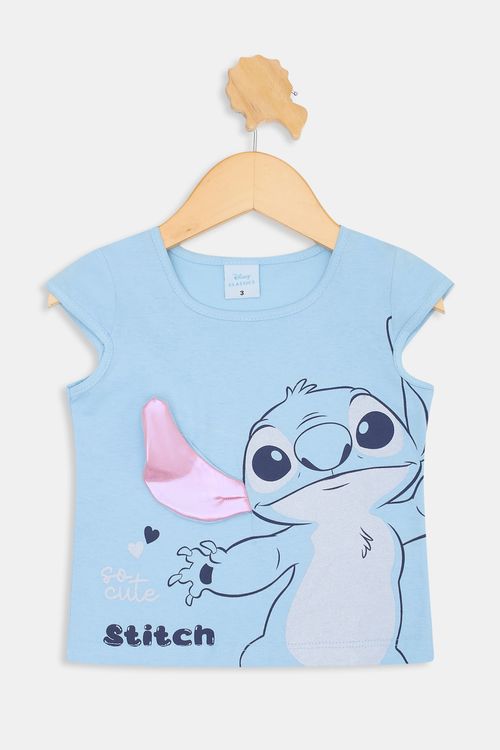 Blusa inf1/3nas037392 stitch azul claro azul claro