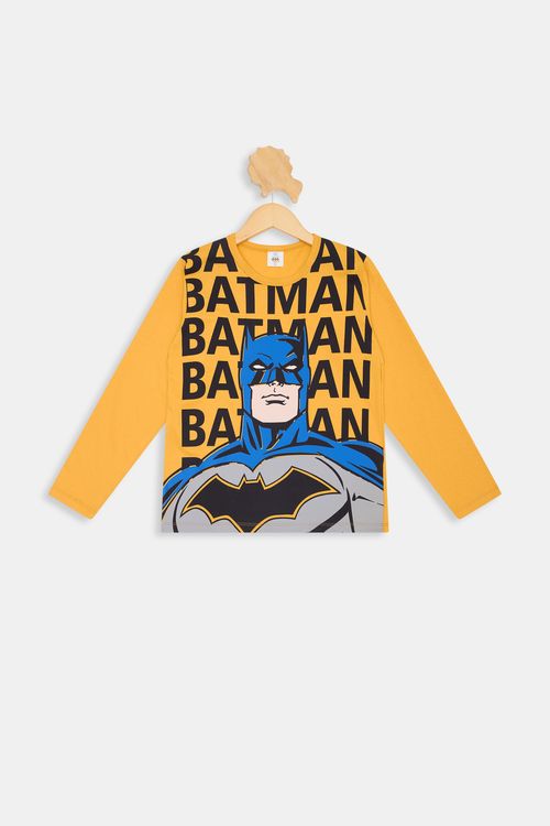 Camiseta ml inf4/10nos36860  batman ama amarelo