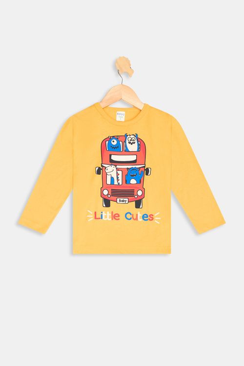 Camiseta inf1/3nos most monstrinho amarelo escuro