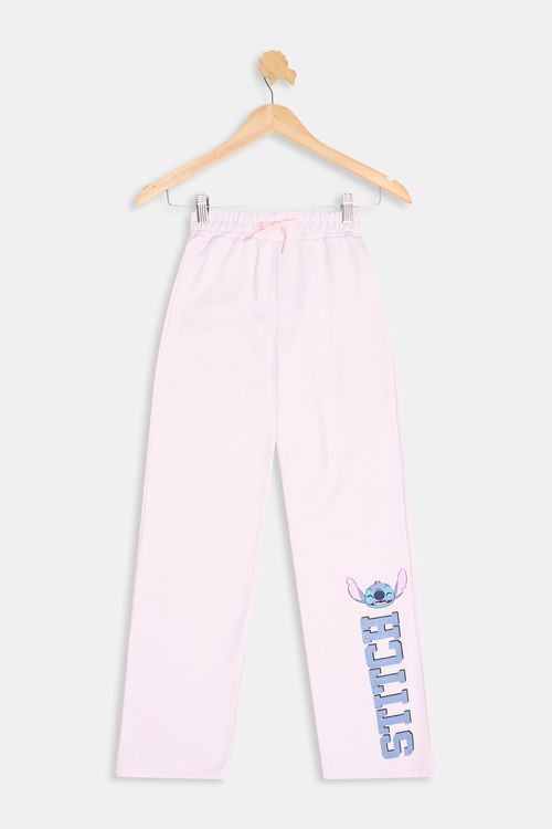 Calca inf10/16nas moletom flare stitch i rosa claro