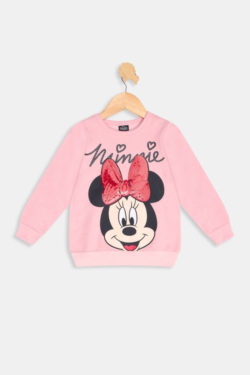 Blusao inf1/3nas037438 rosa minnie paete rosa medio