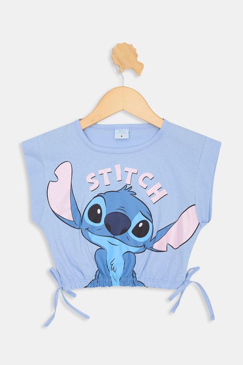 Blusa inf4/10 37462 stitch azul laco azul claro