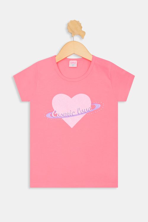 Blusa inf10/16nas cereja strass rsa neo rosa neon