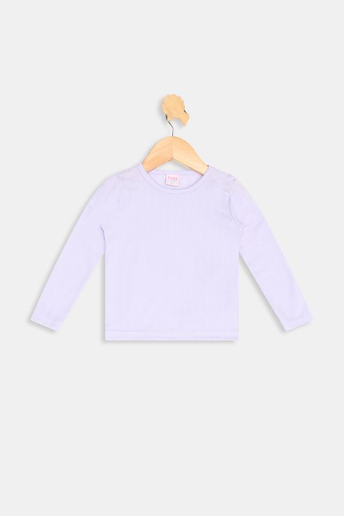Blusa inf1/3nas picueta canoa text lilas lilas