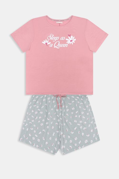 Pijama fpm mc curto floral lgj033 estampado