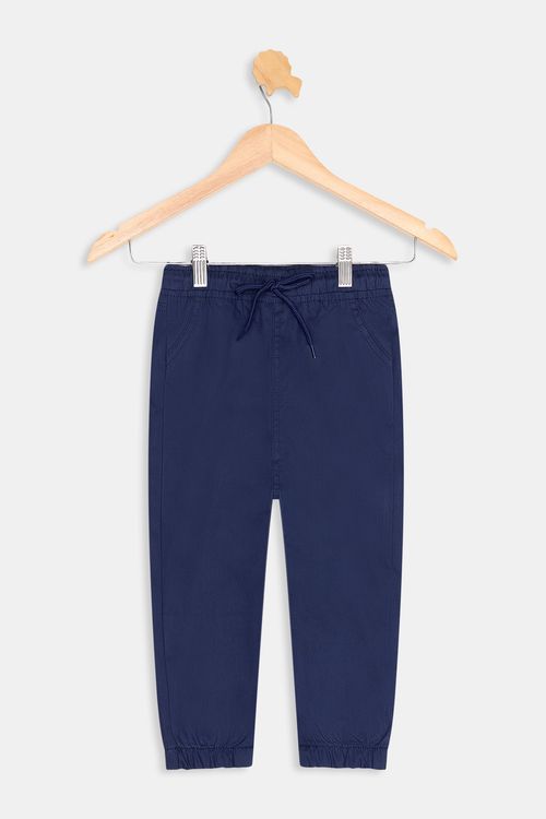 Calça Jogger Infantil Sarja Azul Escuro Caedu