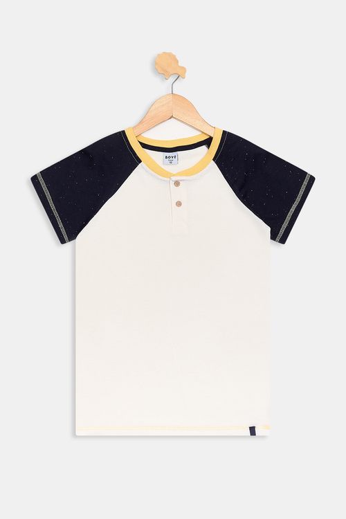 Polo Infantil Caedu Menino Algodão 10-16 Anos Off White
