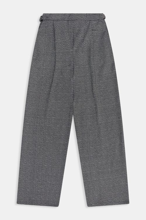 Calca fem city 4384 tweed cinto bols cin cinza medio
