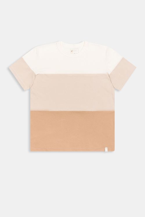Camiseta masc cs 1274942 m/c recortes bg bege medio