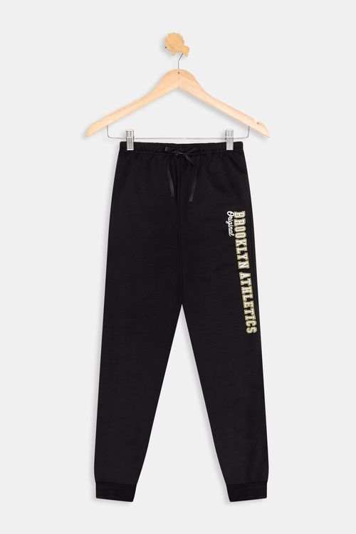 Calça Moletom Infantil 10 a 16 anos Preta