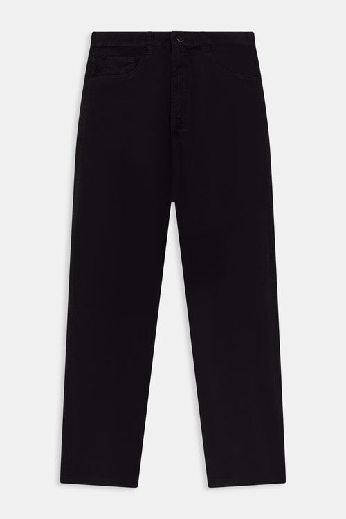 Calça Mom Sarja Feminina Caedu Preta 100% Algodão
