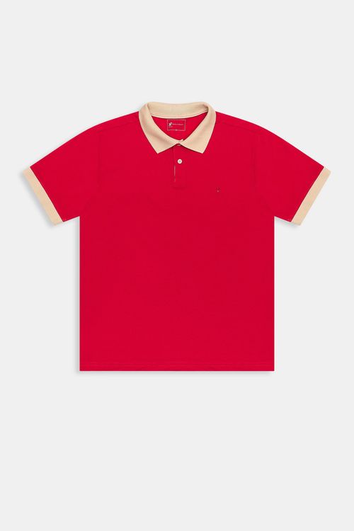 Polo casual mc 1274941 bord vermelho vermelho medio