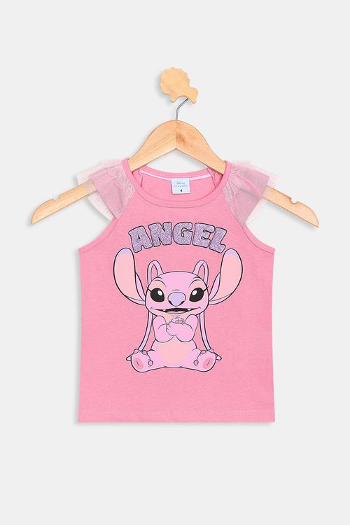 Blusa inf4/10nas 108857c mc angel tule rosa