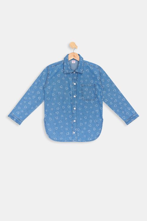 Camisa inf10/16nas 1704003 jns over cora jeans azul claro