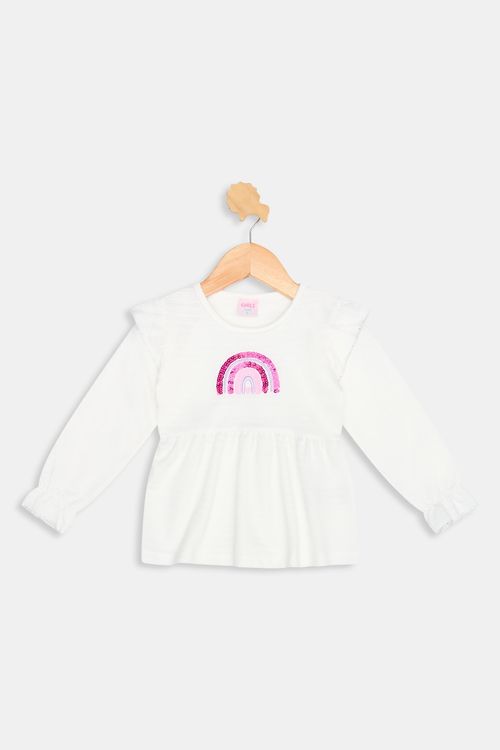 Blusa inf1/3nasc1425173 patch arco iris off white