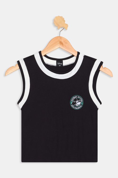 Colete Infantil Caedu Cropped Mickey Mouse Preto