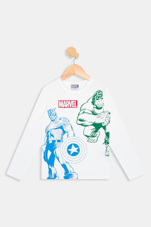 Camiseta ml inf4/10nos cdinfo162 marvel off white