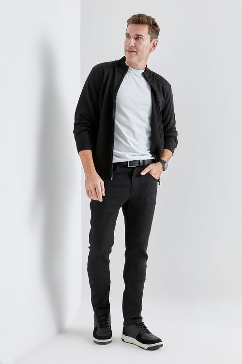 Calca masc progr1 slim srj preta jeans black