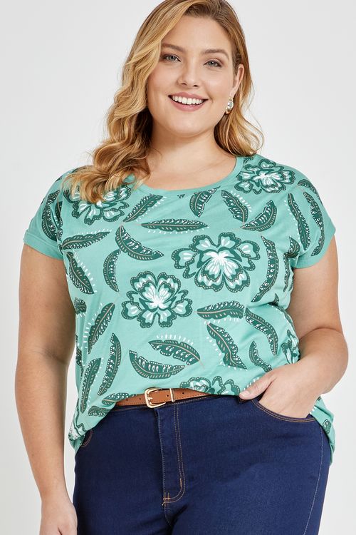 Blusa fem promo viscose estampada estampado