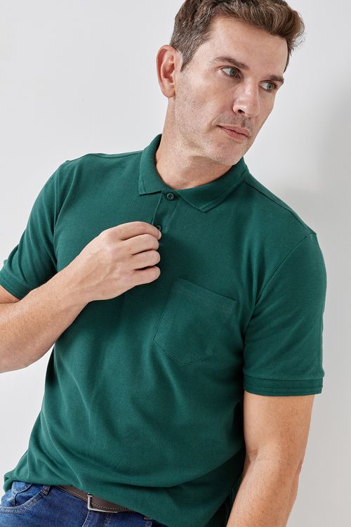 Polo masc promo bolso verde escuro verde escuro