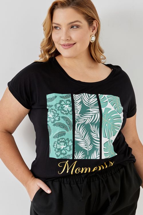 Blusa fem promo viscose estampada estampado