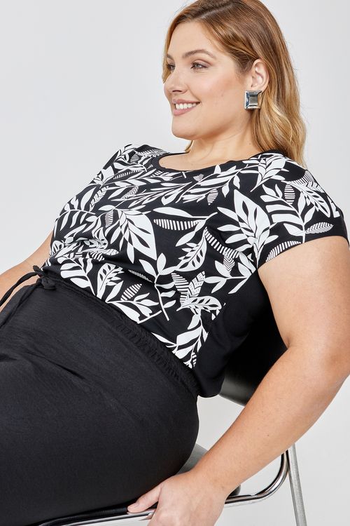 Blusa fem fpm casual m/c viscose est  fg estampado