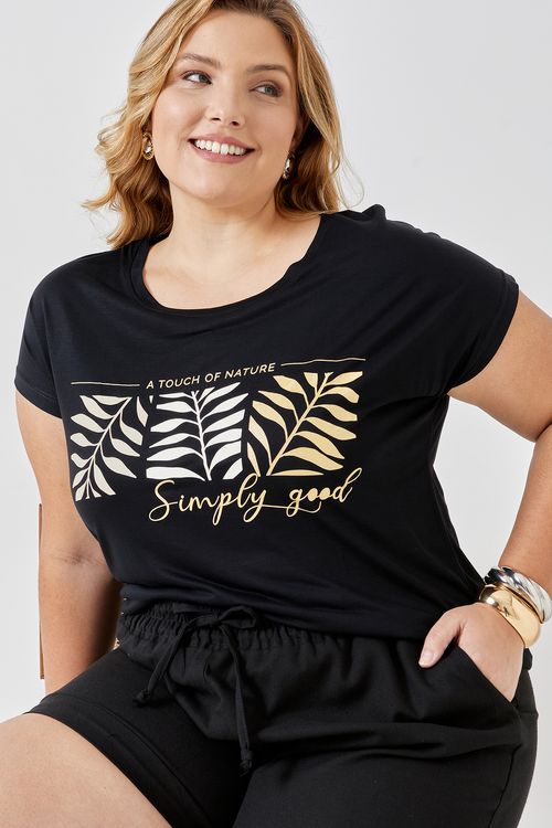 Blusa fem fpm promo casual m/c visc est estampado
