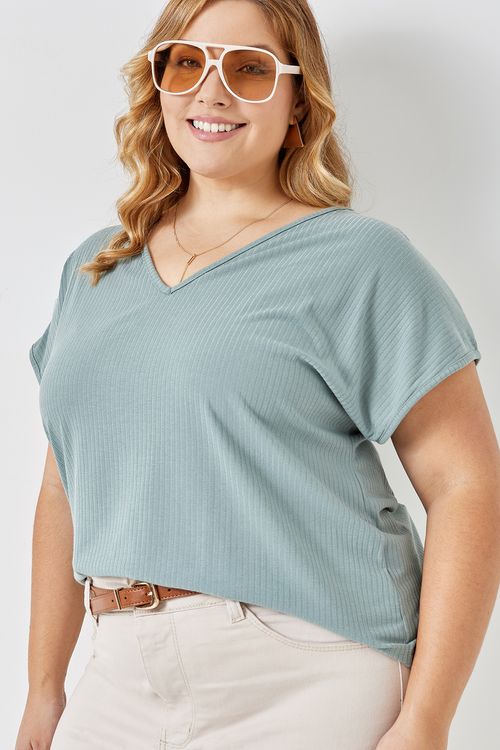 Blusa fem fpm casual rib frald.dec v ver verde claro