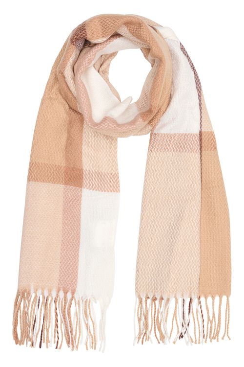 Aces fem aik012 pashmina bege listrada estampado
