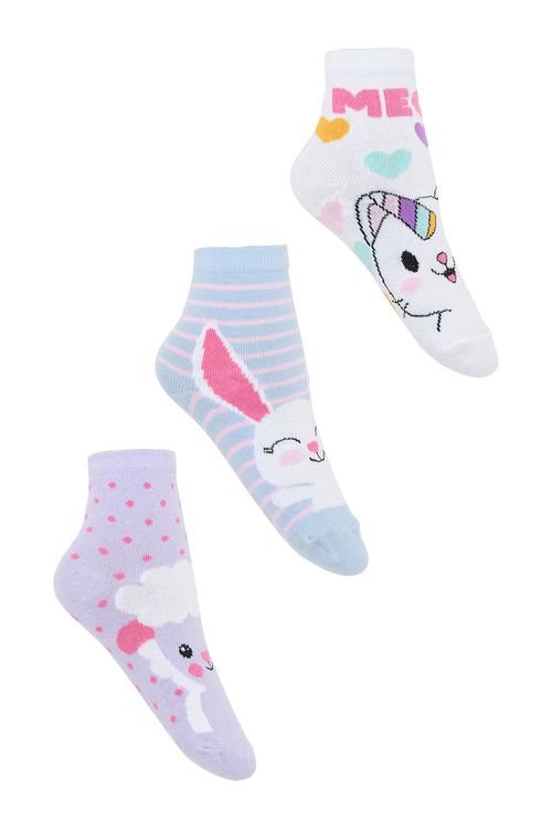 Kit infantil nas animalzinhos 3x1 19-23 estampado