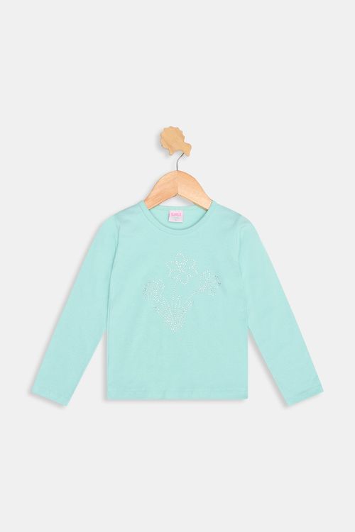 Blusa inf4/8nas m/l silk menta verde claro