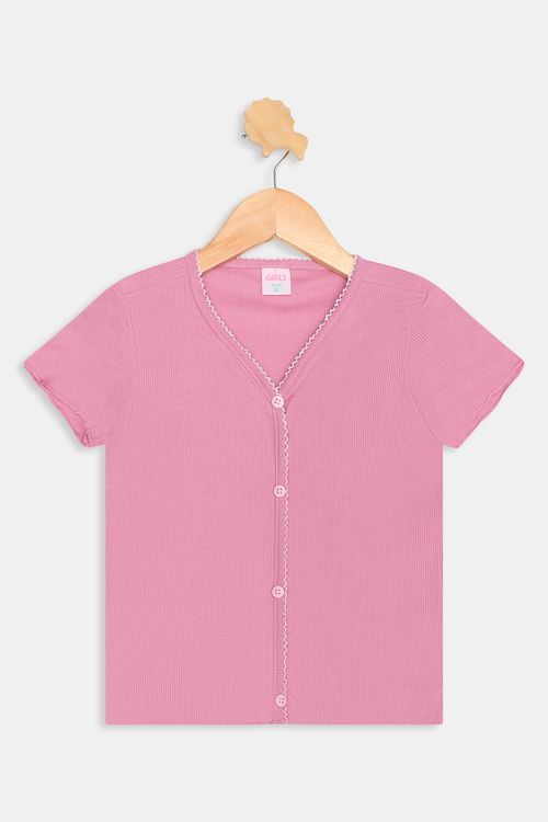 Blusa inf10/16nas botao det piculeta rsa rosa escuro