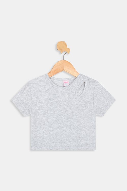 Blusa Infantil Caedu Gota Vazada Amarelo Mescla