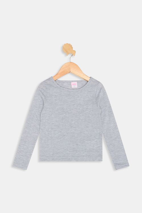Blusa inf4/8nas 94084 can ml mesc cinza claro mescla