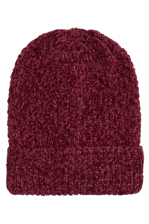 Aces fem aio014b gorro chenille vinho roxo escuro