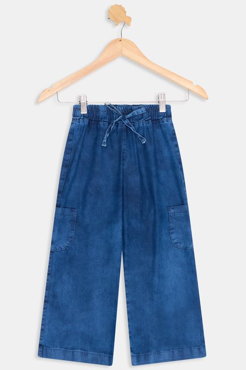 Calca inf4/8nas 4534 jns wid chamb elas jeans azul medio