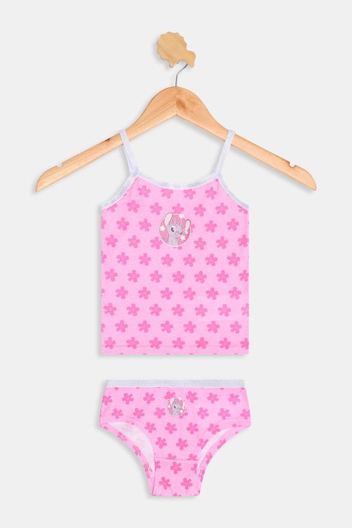 Conjunto Infantil Caedu Stitch Regata e Calcinha Estampado