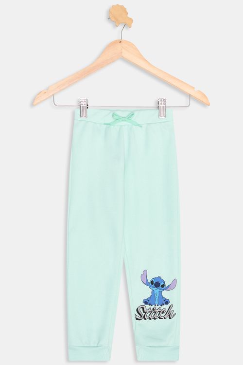 Calça Jogger Infantil Stitch Menta Verde Claro Caedu