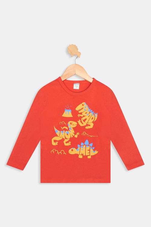 Camiseta inf1/3nos laranja dinos laranja escuro