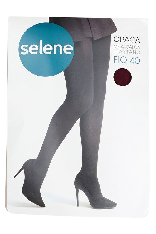 Meia calca fio 40 - reg - vinho vermelho escuro