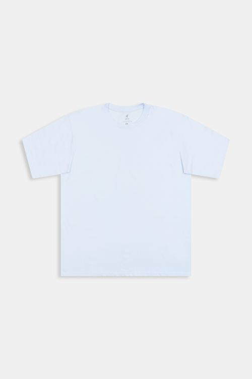 Camiseta masc mc super penteada azl clro azul claro